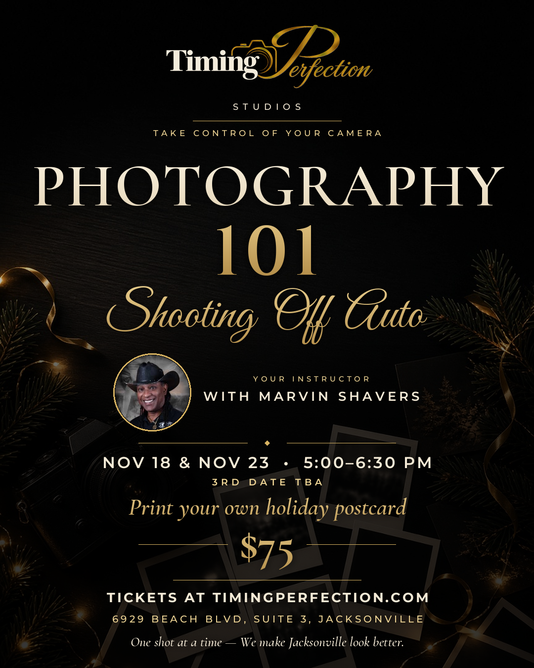 Photography 101: Shooting Off Auto (Class 2) event graphic